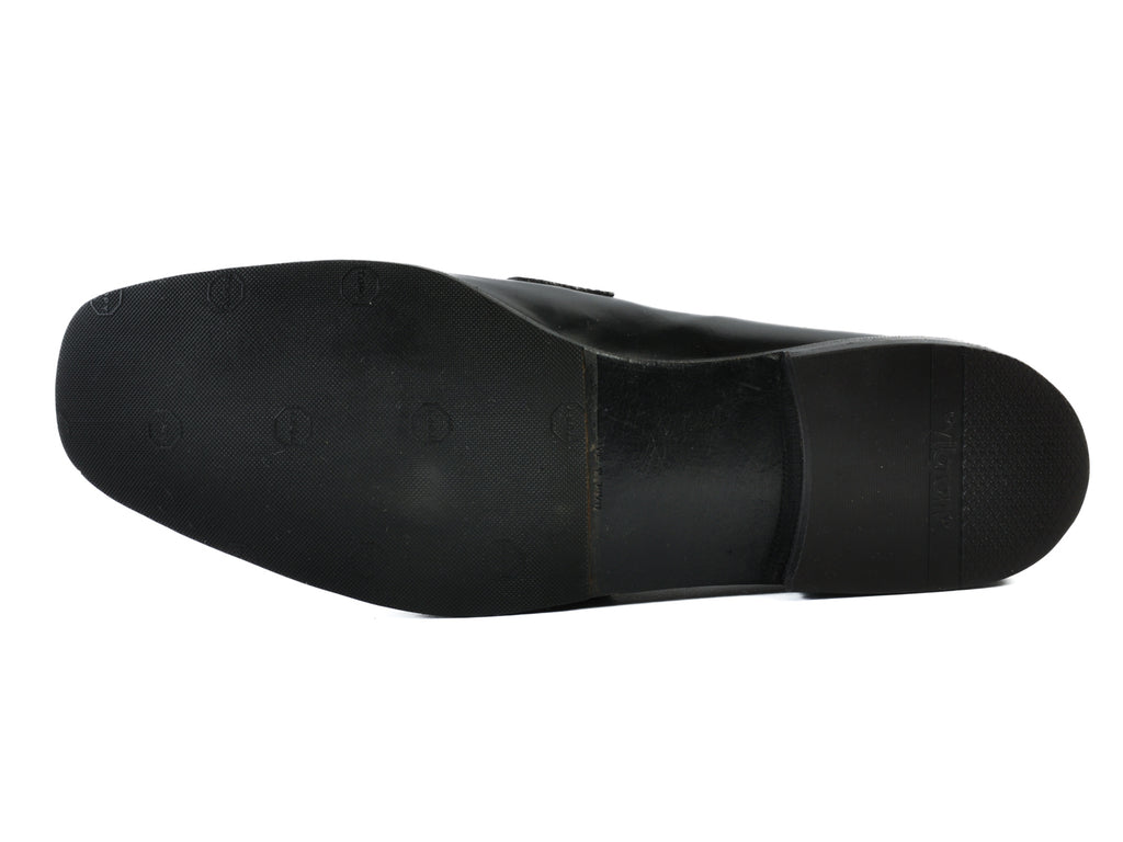 Prada Black Buckle Loafers