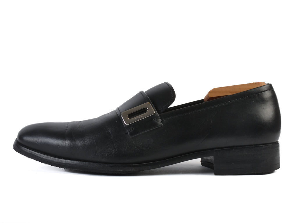 Prada Black Leather Loafers