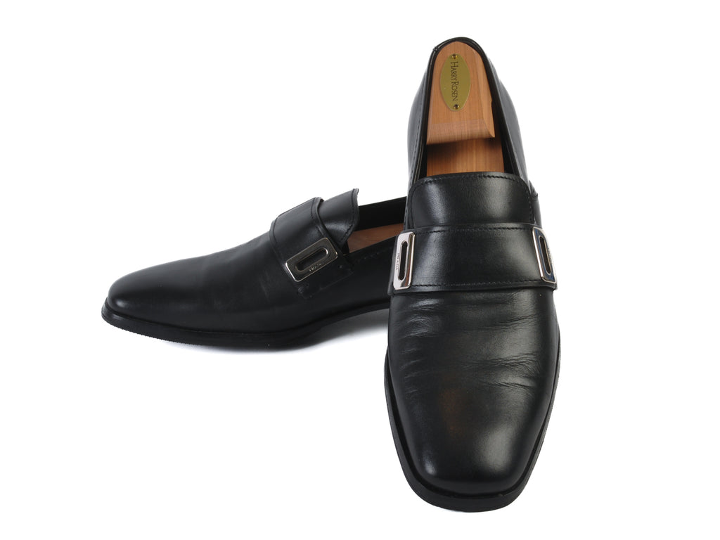 Prada Black Leather Loafers