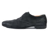 Prada Black Embroidered Leather Shoes