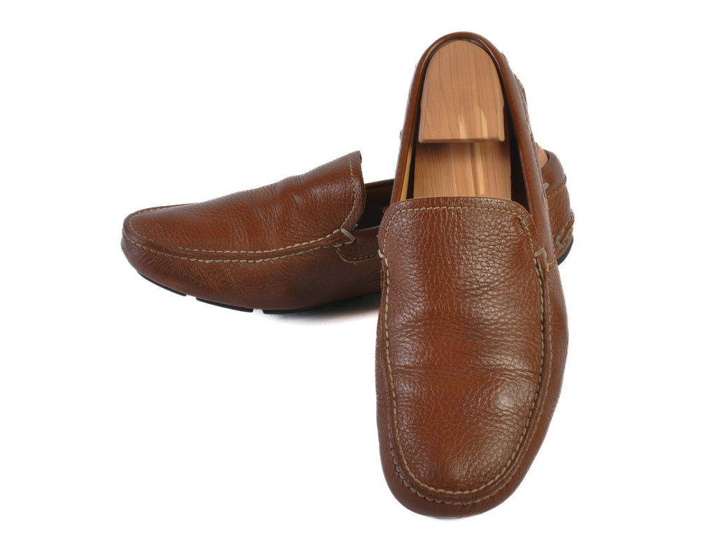 Prada Tobacco Brown Daino Driving Shoes
