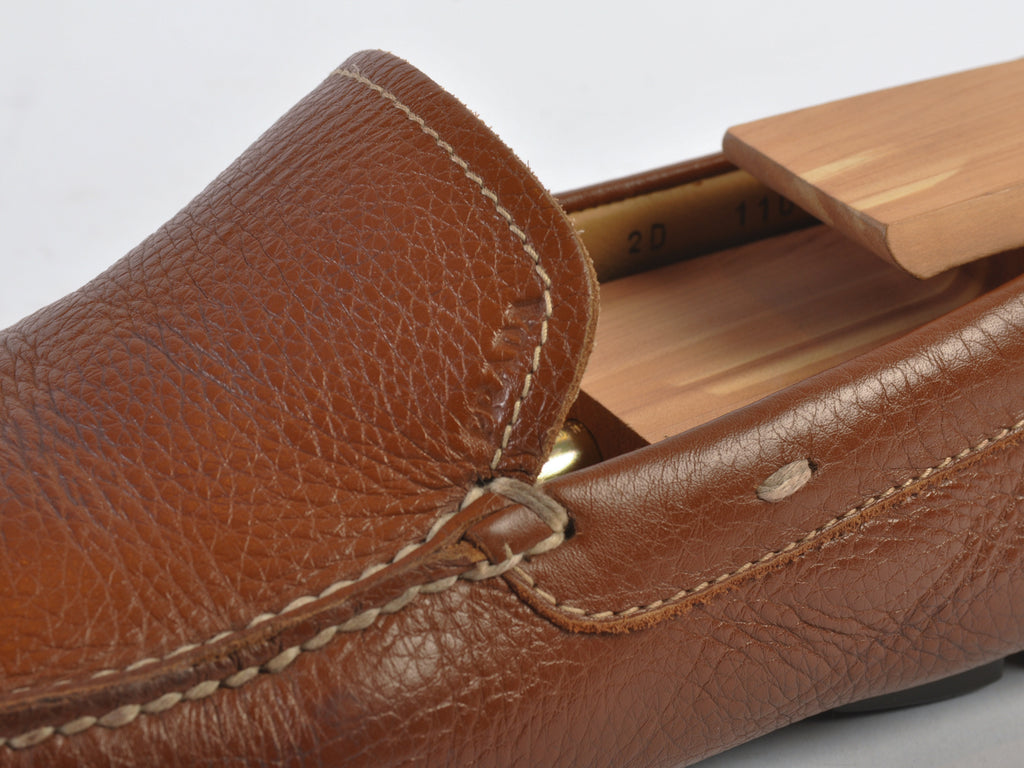 Prada Tobacco Brown Daino Driving Shoes