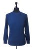 Brunello Cucinelli Blue Ribbed Cotton Crew Neck Sweater