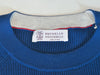 Brunello Cucinelli Blue Ribbed Cotton Crew Neck Sweater
