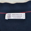 Brunello Cucinelli Navy Blue Lightweight Wool Cashmere Cardigan