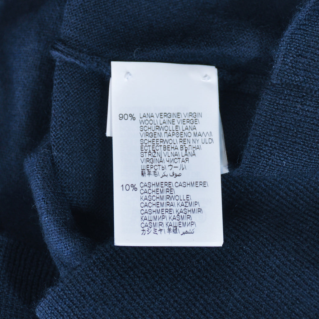 Brunello Cucinelli Navy Blue Lightweight Wool Cashmere Cardigan