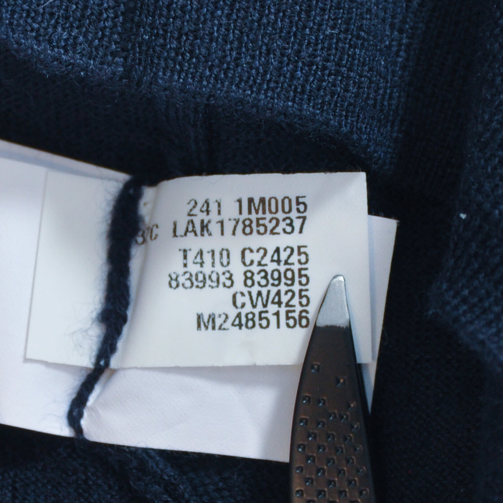 Brunello Cucinelli Navy Blue Lightweight Wool Cashmere Cardigan