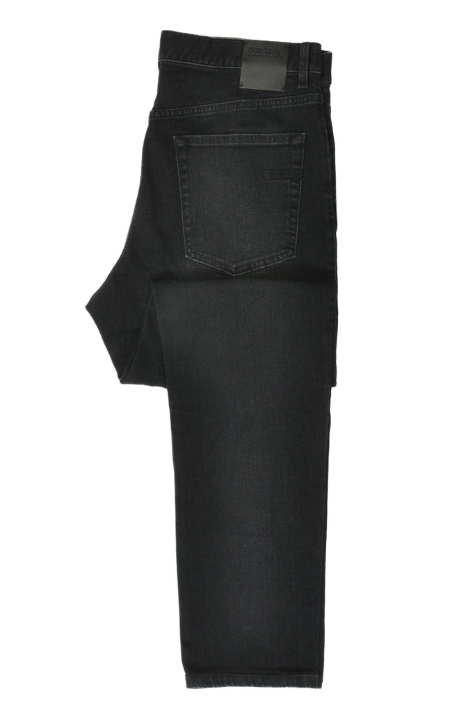 Ermengildo Zegna Black Slim Fit 5-Pocket City Jeans