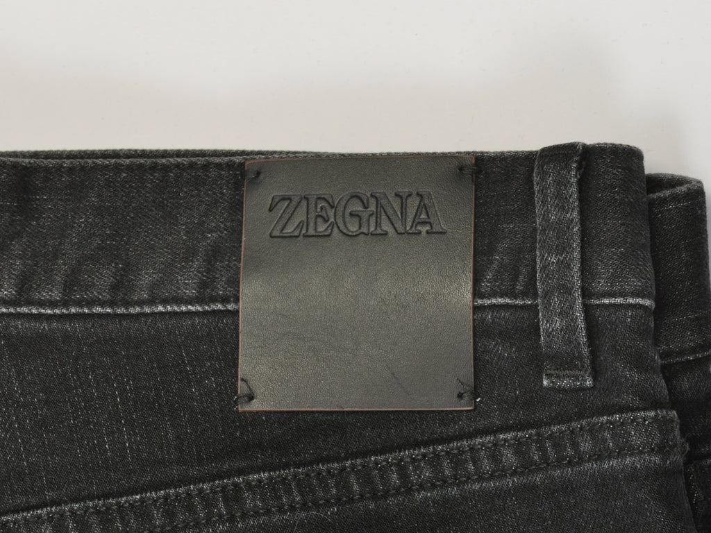 Ermengildo Zegna Black Slim Fit 5-Pocket City Jeans