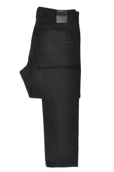 Ermengildo Zegna Black Slim Fit 5-Pocket City Pants