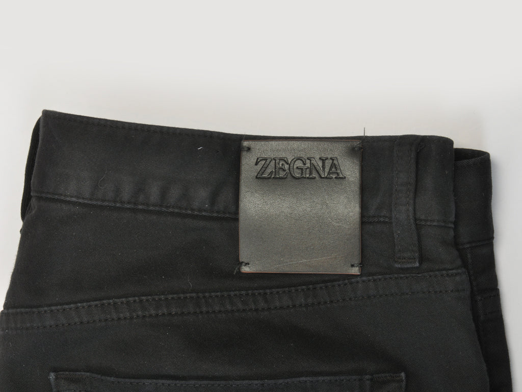 Ermengildo Zegna Black Slim Fit 5-Pocket City Pants