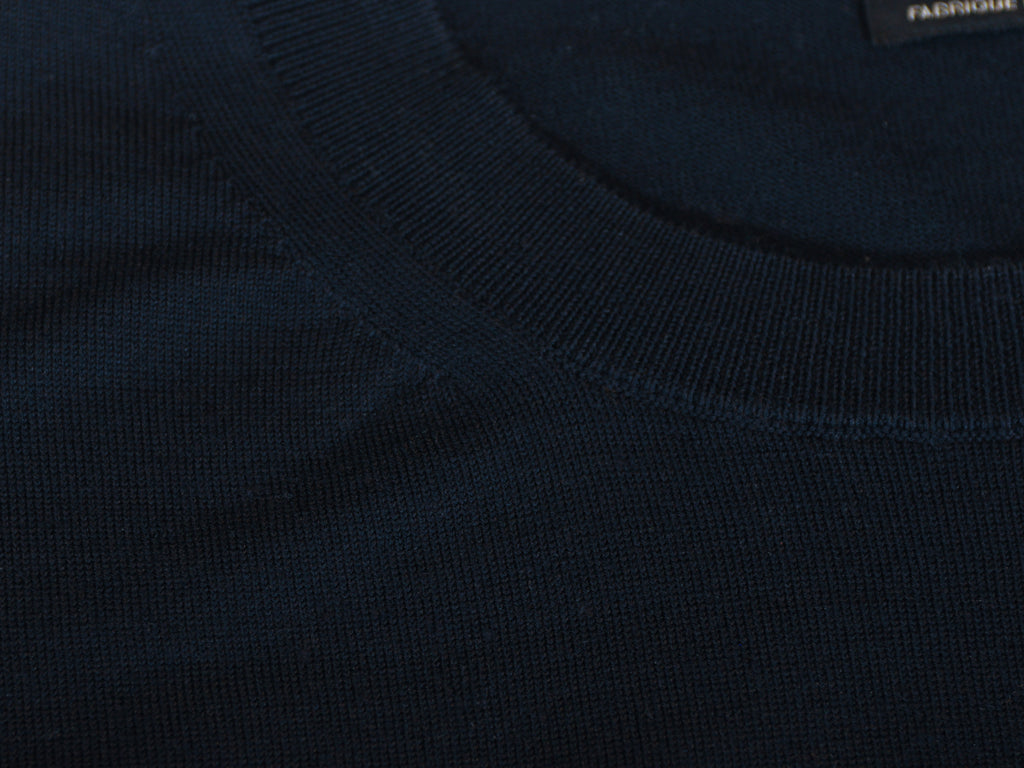 Tom Ford Navy Blue Wool Crew Neck Sweater