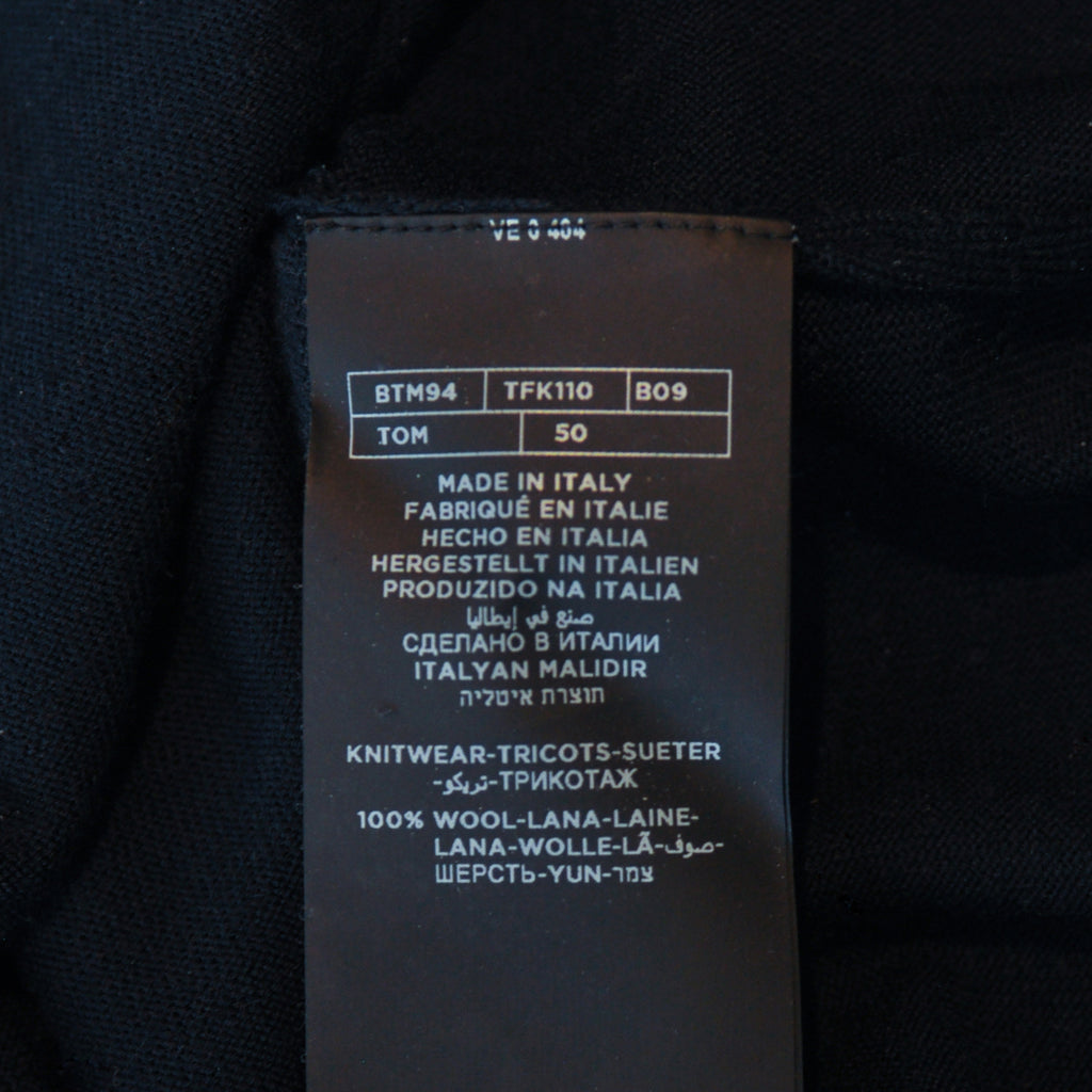 Tom Ford Navy Blue Wool Crew Neck Sweater
