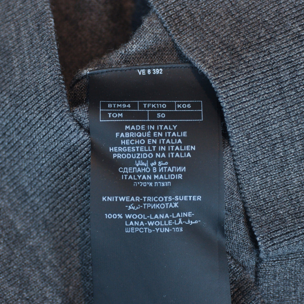 Tom Ford Grey Wool Crew Neck Sweater