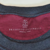 Brunello Cucinelli Dark Grey Cotton Crew Neck Sweatshirt