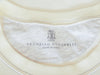 Brunello Cucinelli Ivory Cotton Crew Neck Sweatshirt