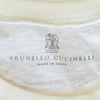 Brunello Cucinelli Ivory Cotton Crew Neck Sweatshirt