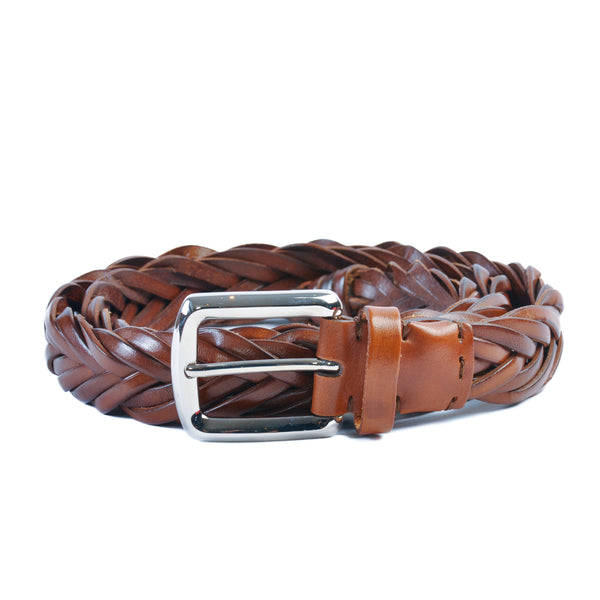Brunello Cucinelli Brown Braided Leather Belt