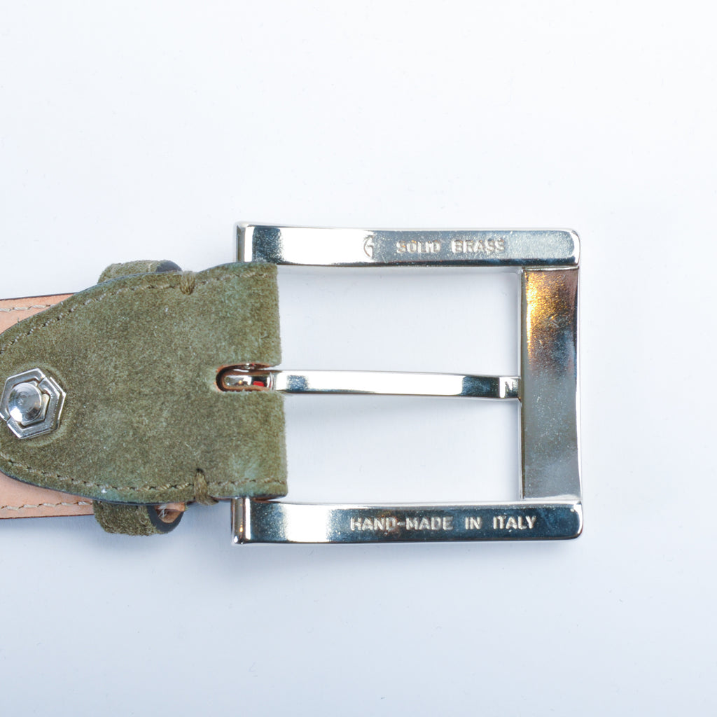 Di Bianco Green Suede Belt