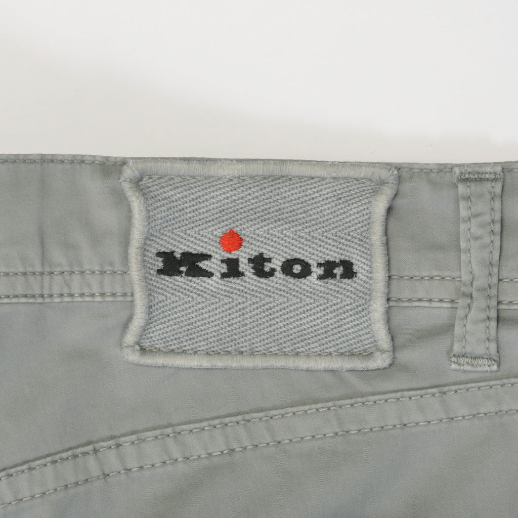 Kiton Grey Button Fly Chinos