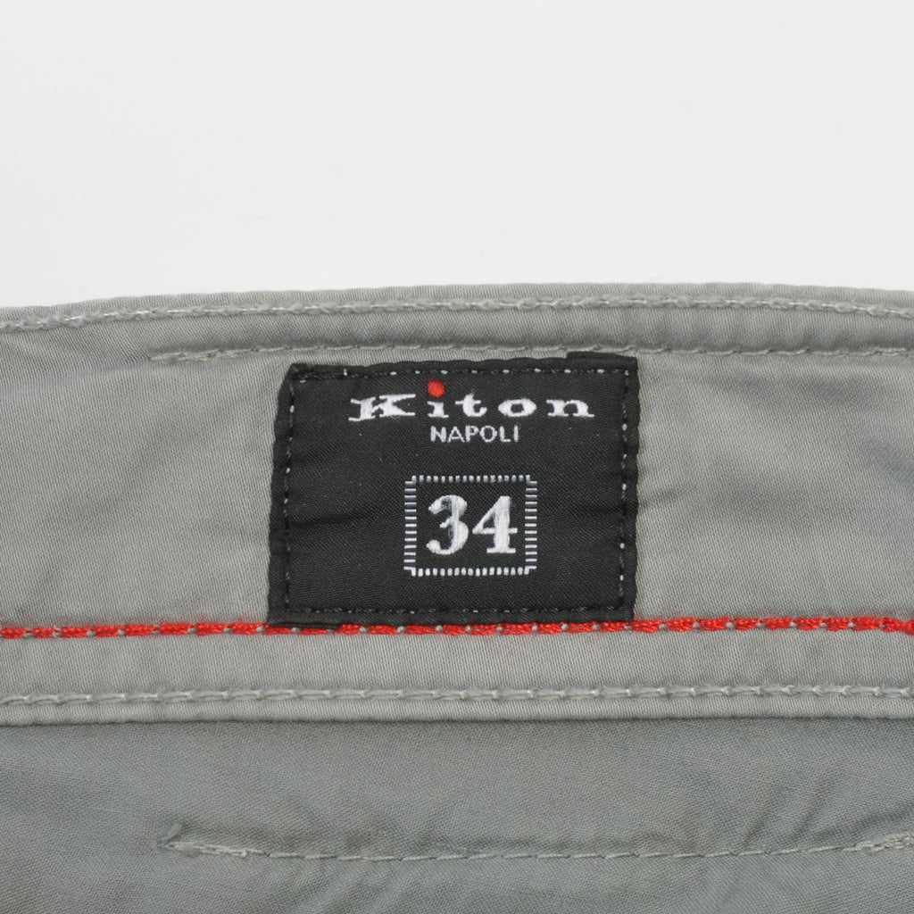 Kiton Grey Button Fly Chinos
