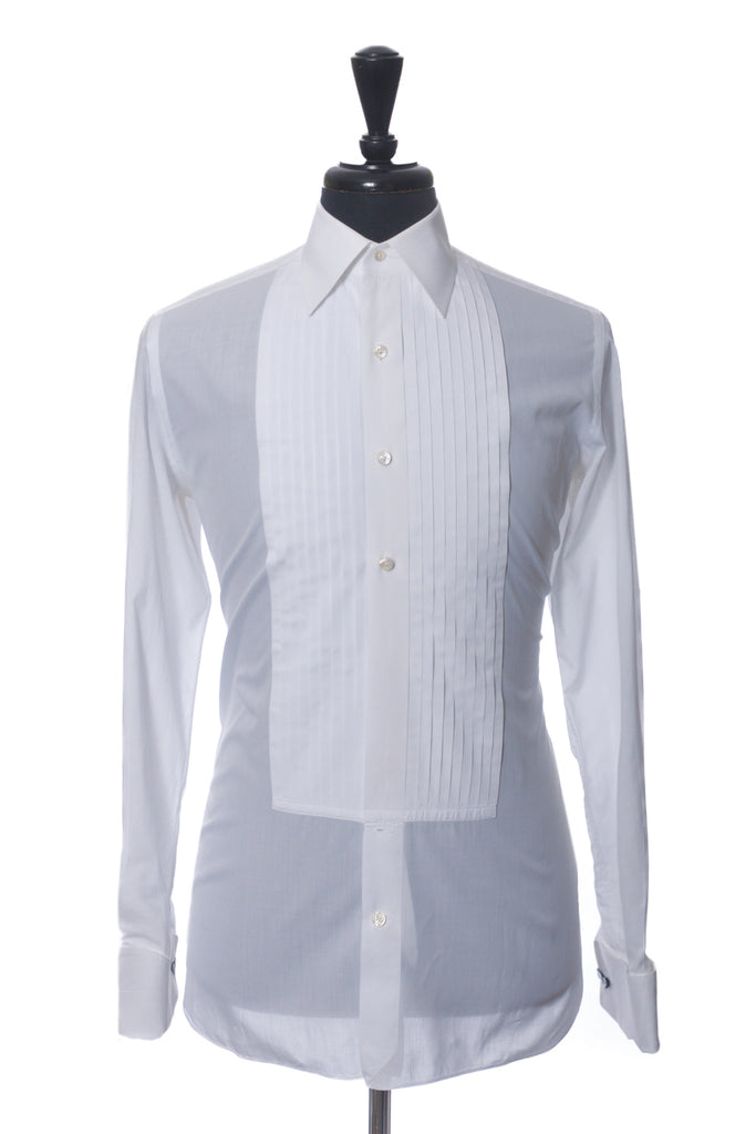 Tom Ford White French Cuff Tuxedo Shirt