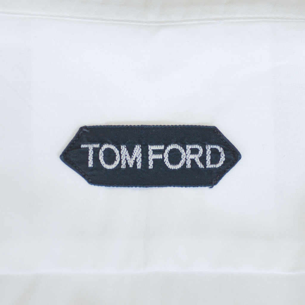 Tom Ford White French Cuff Tuxedo Shirt