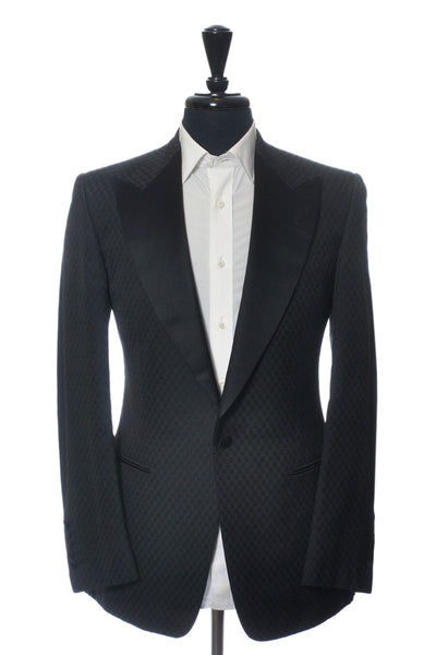 Tom Ford Black Checker Twill Fit A Tuxedo