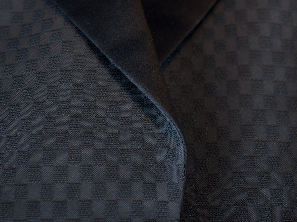 Tom Ford Black Checker Twill Fit A Tuxedo