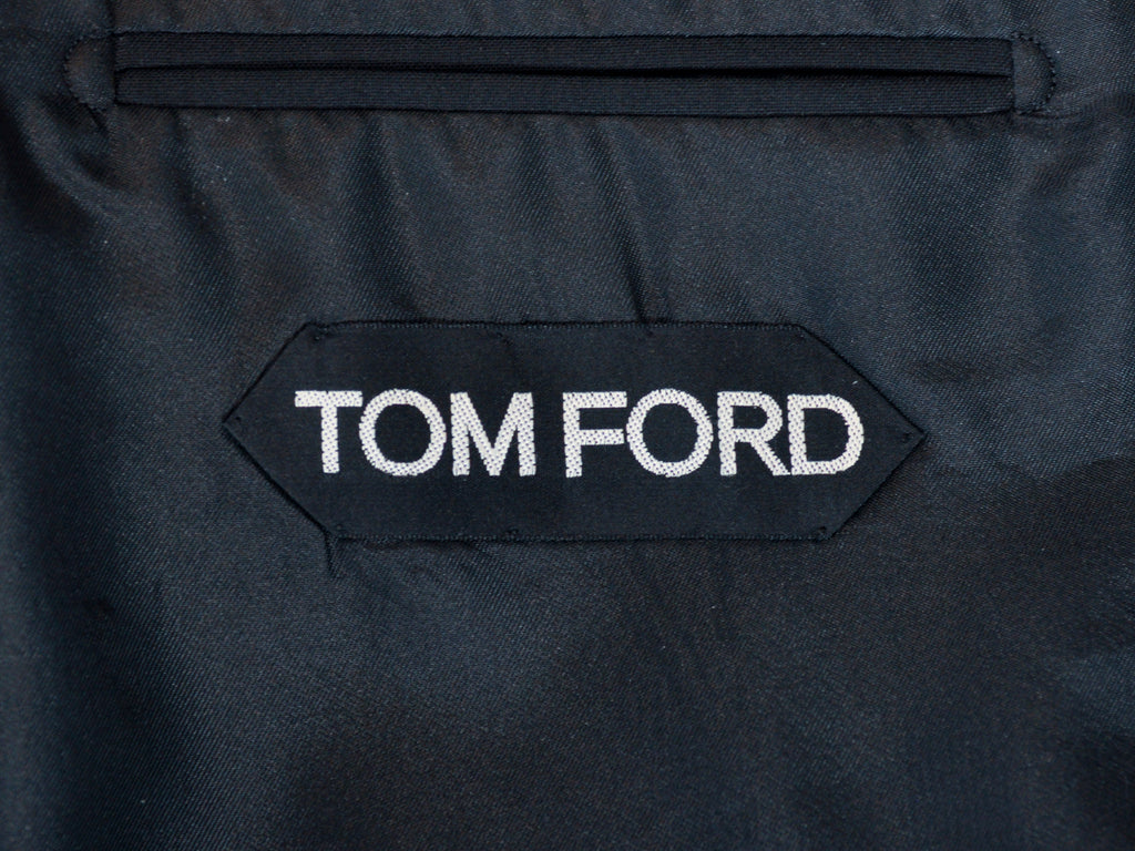 Tom Ford Black Wool Peak Lapel Suit