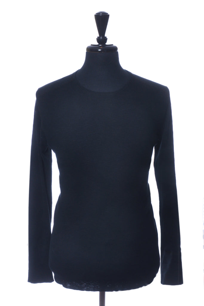 Wings + Horns Black Crew Neck Knit