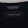 Wings + Horns Black Crew Neck Knit