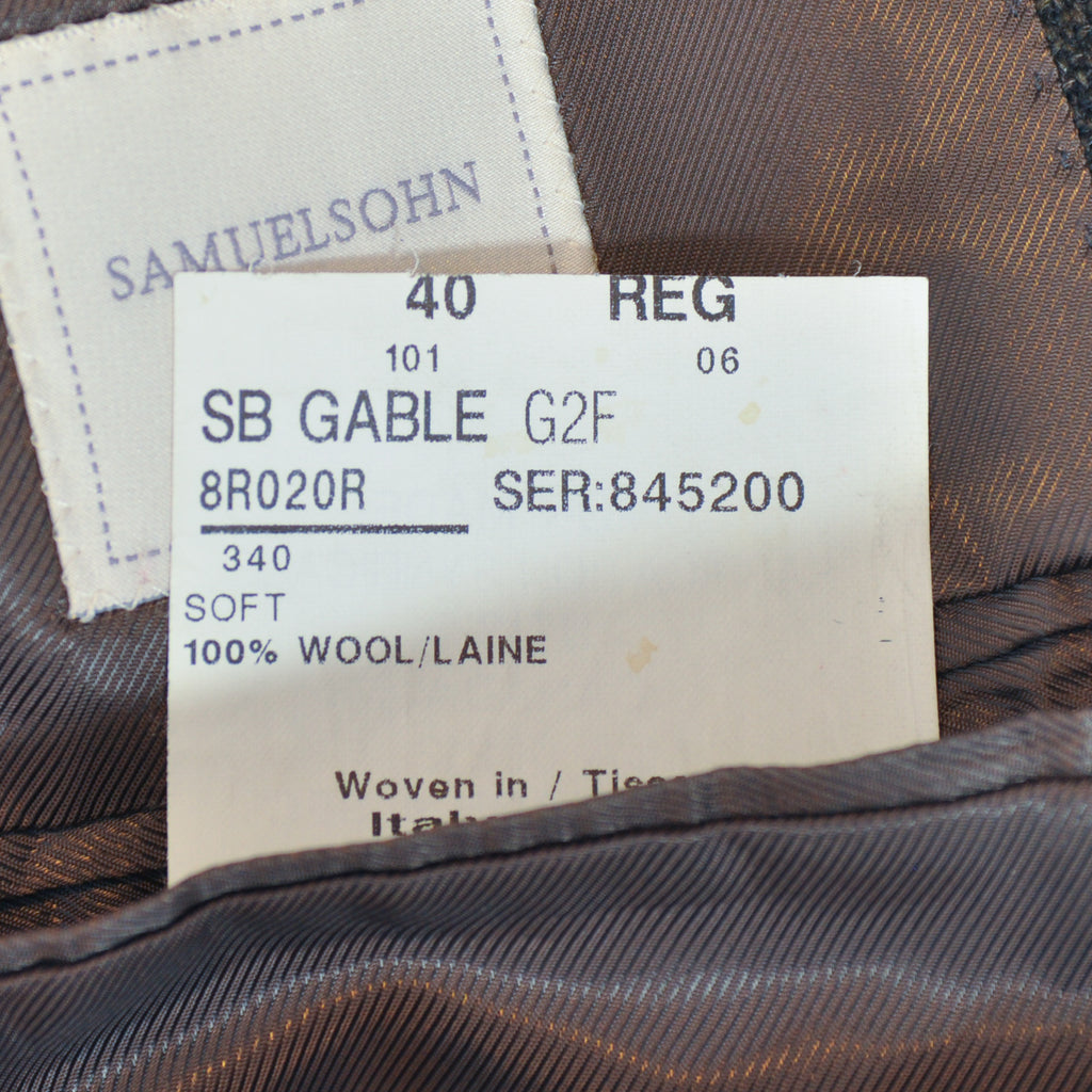 Samuelsohn Soft NWT Dark Moss Green Gable Blazer