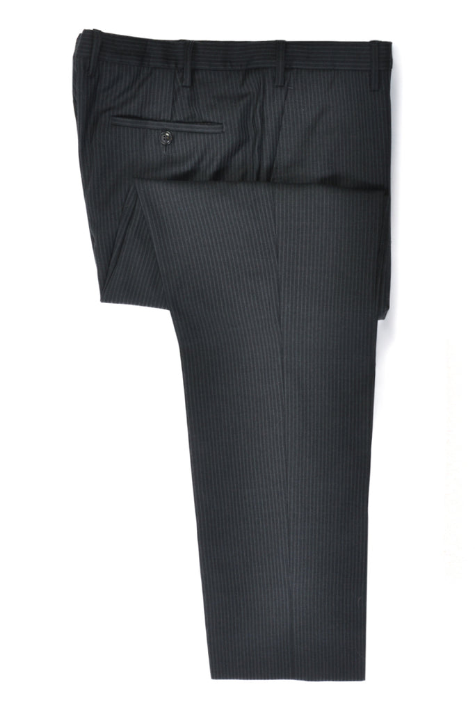 Giorgio Armani Grey Pinstriped Trader Blue Suit
