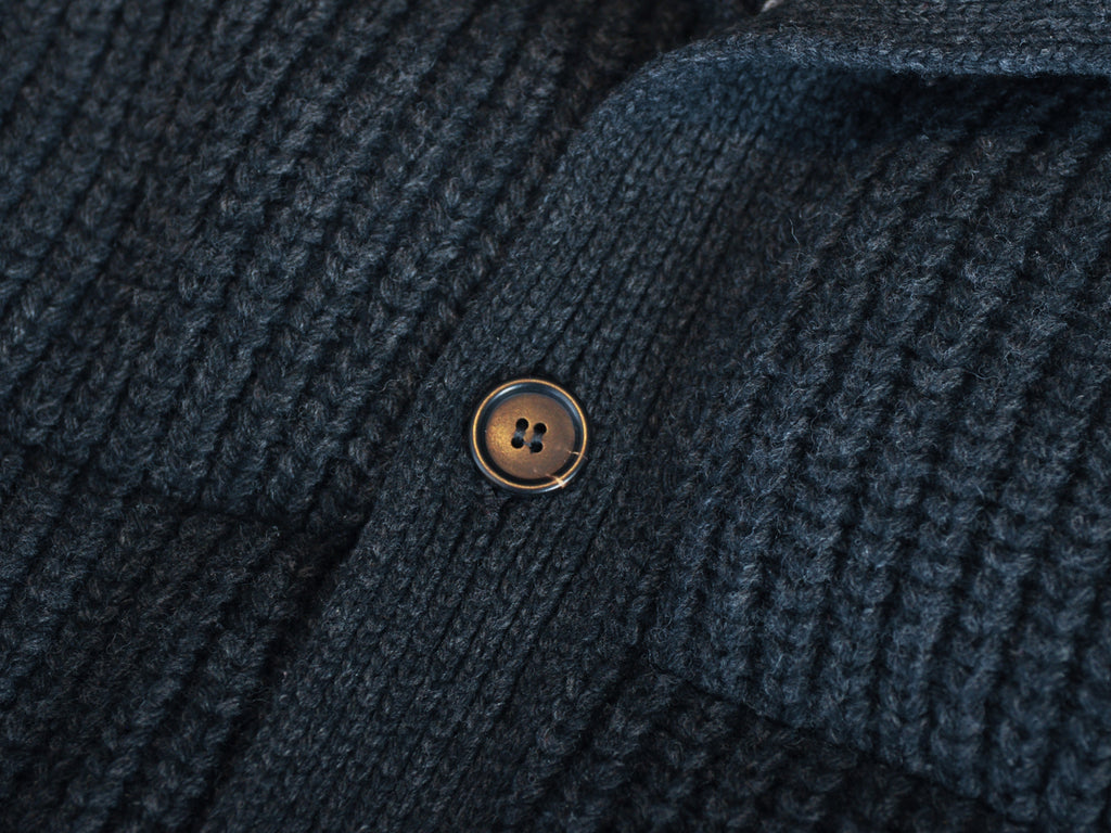 Prada Charcoal Grey Cashmere Blend Knit Down Jacket