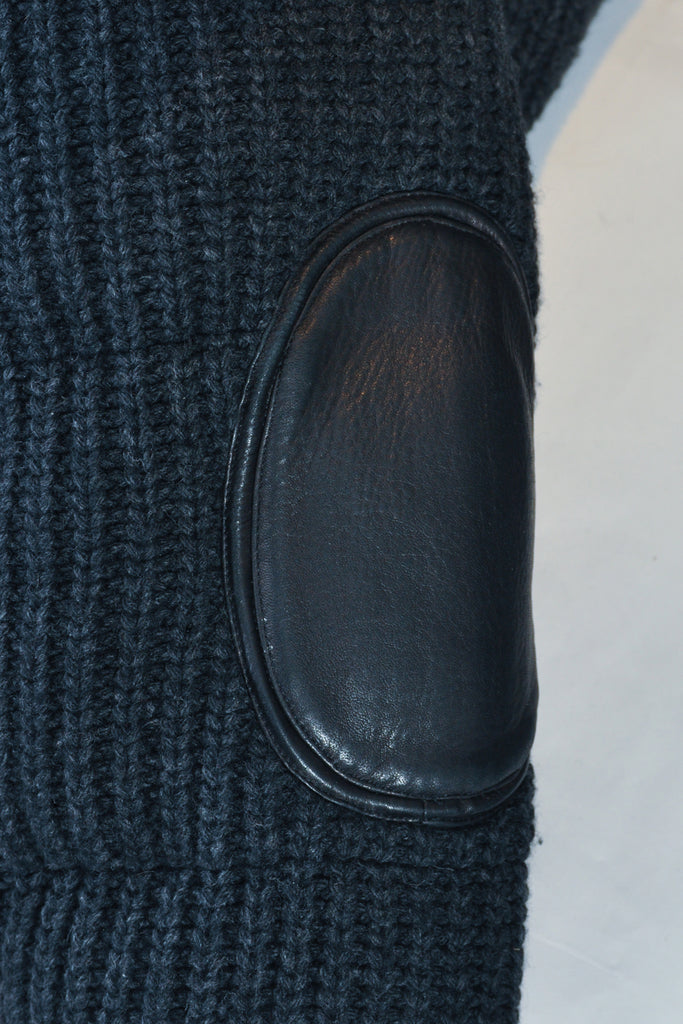 Prada Charcoal Grey Cashmere Blend Knit Down Jacket