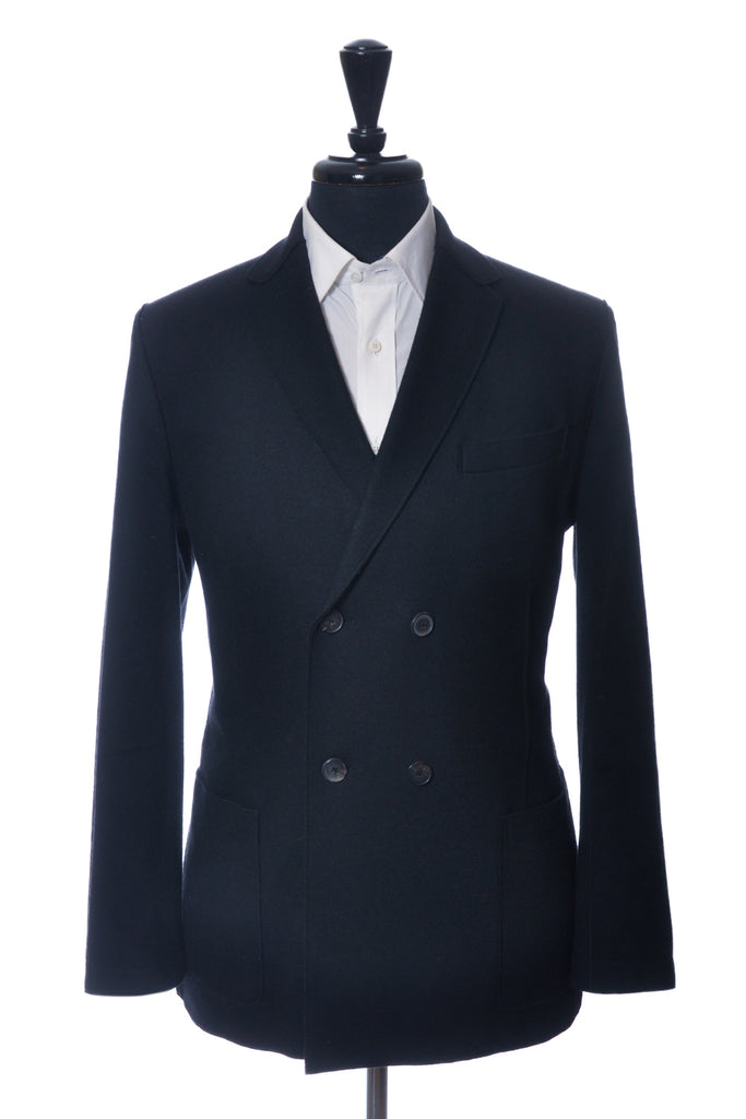 Edmonton Consignment Harris Wharf Black Flannel Double Breasted Blazer