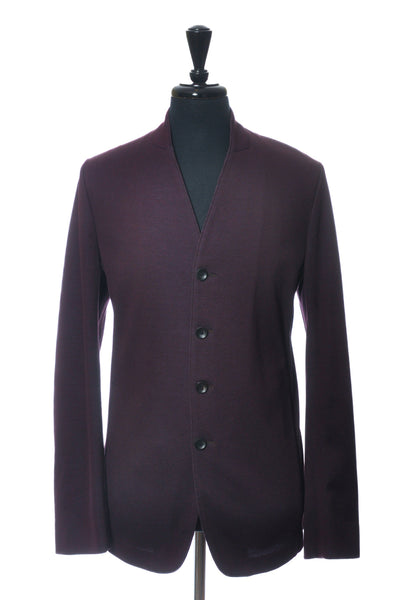 Armani Collezioni Merlot Cotton Jersey Twill Jacket