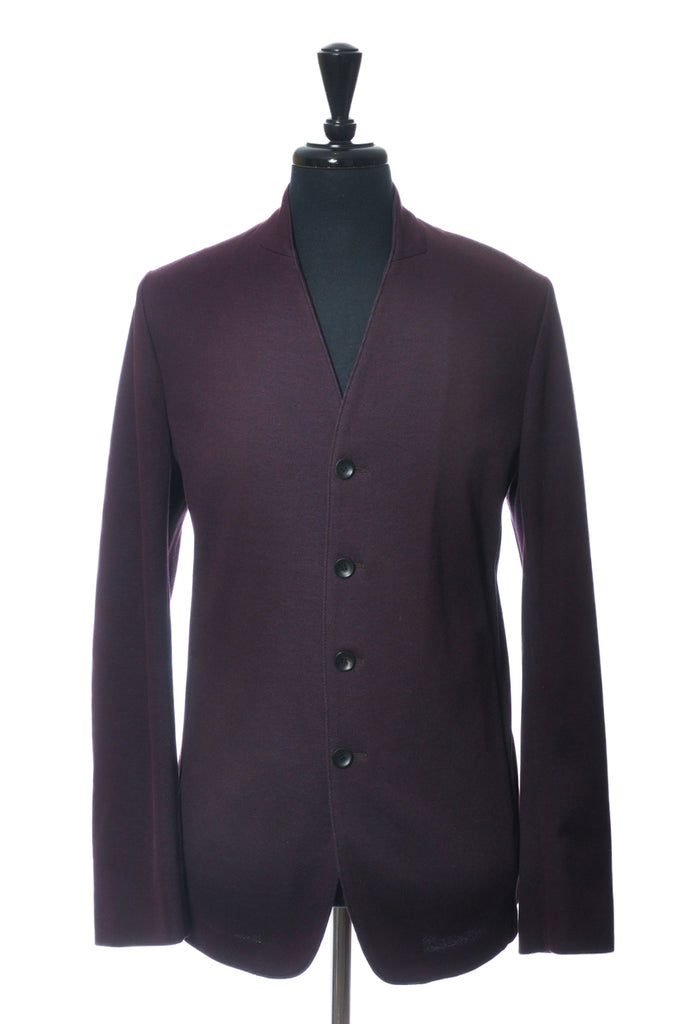 Armani Collezioni Merlot Cotton Jersey Twill Jacket
