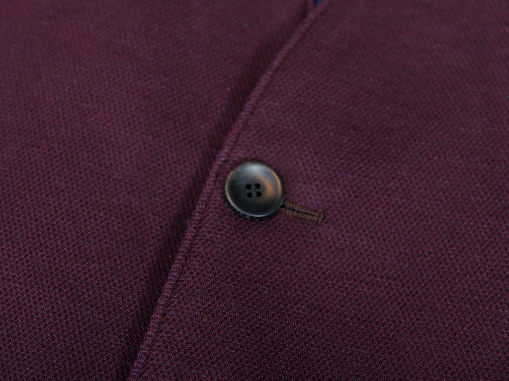 Armani Collezioni Merlot Cotton Jersey Twill Jacket
