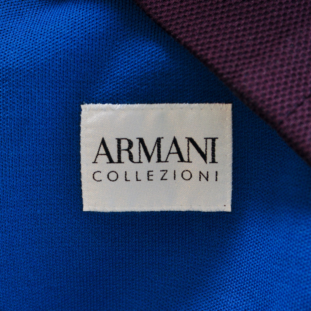 Armani Collezioni Merlot Cotton Jersey Twill Jacket