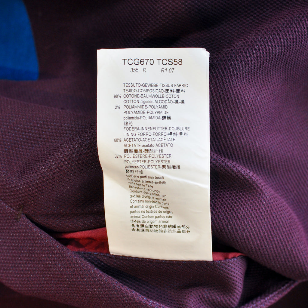 Armani Collezioni Merlot Cotton Jersey Twill Jacket