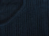 Armani Collezioni Navy Blue Silk Blend RIbbed Crew Neck Sweater