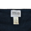 Armani Collezioni Navy Blue Silk Blend RIbbed Crew Neck Sweater