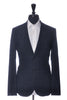 Harris Wharf London Navy Blue Check Unstructured Blazer