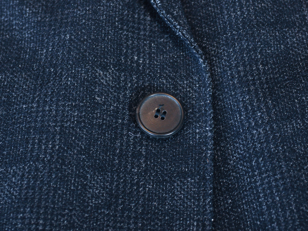 Harris Wharf London Navy Blue Check Unstructured Blazer