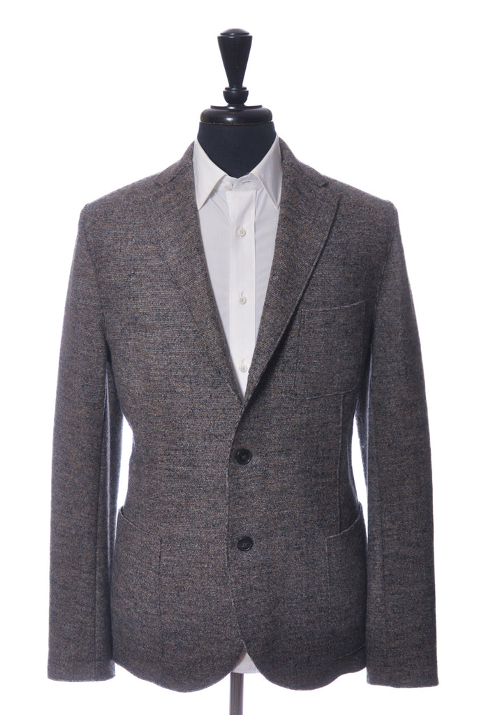 Harris Wharf London Grey Twill Unstructured Blazer