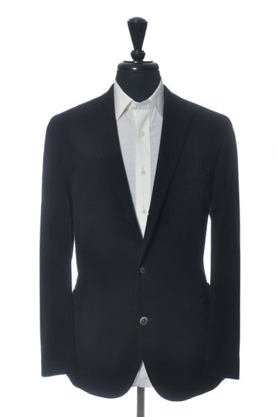 Boglioli Black Cotton Blend Knit Dover Blazer
