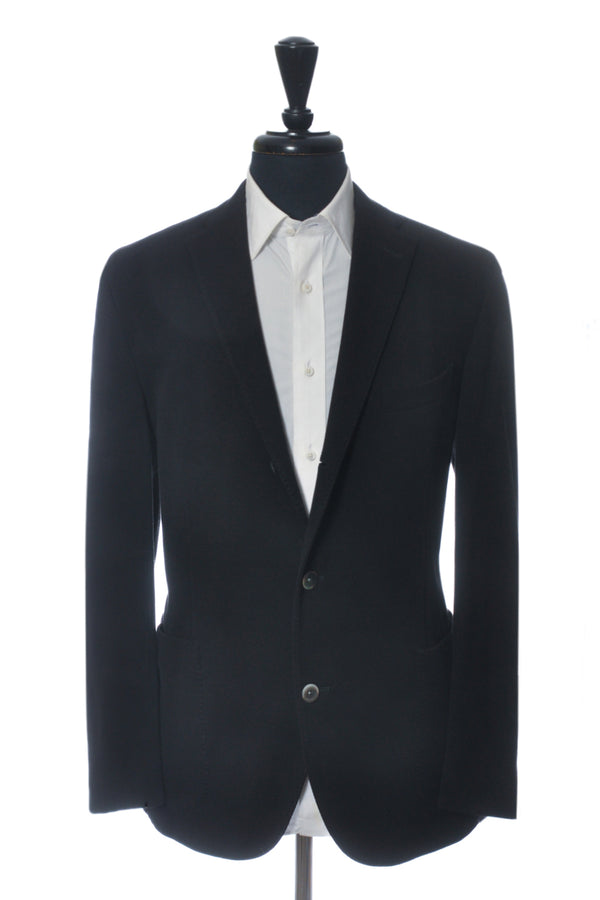 Boglioli Black Cotton Blend Knit Dover Blazer