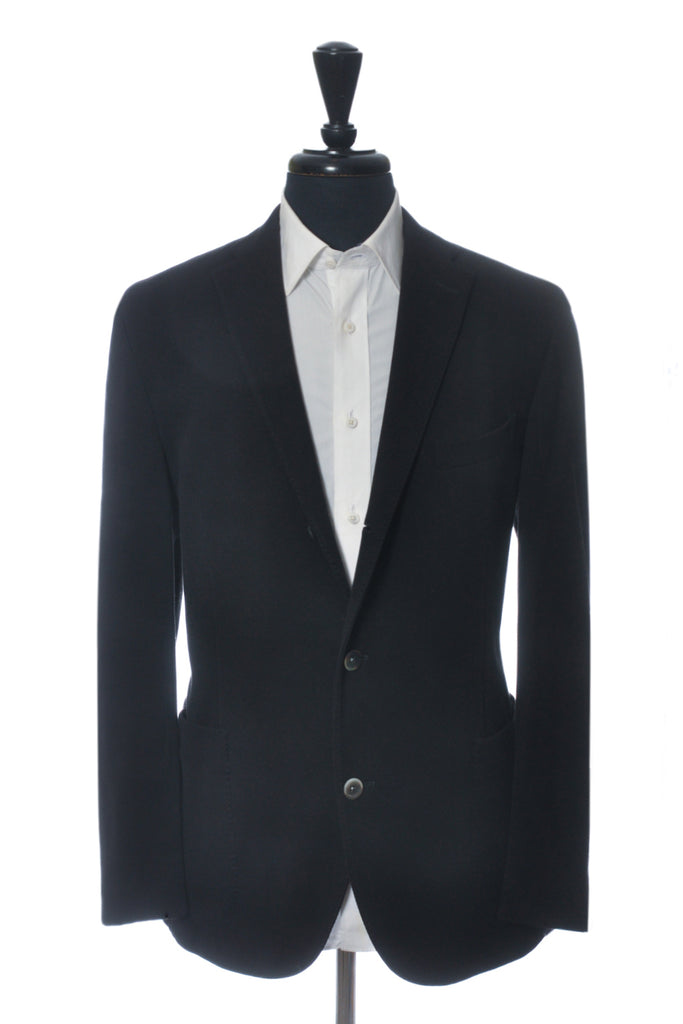 Boglioli Black Cotton Blend Knit Dover Blazer